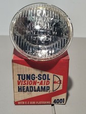 VINTAGE 1961 TUNG-SOL VISION-AID GLASS HEADLAMP NOS 12V 581A ESTATE FIND 4C-37 picture