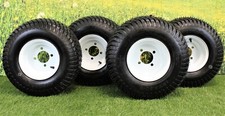 Antego 18x8.50-8 ATW-003 White Golf Cart Tire & Wheel Set of 4 EZGO Club Car picture