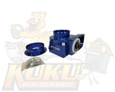 OBX 65mm Throttle Body 2pc for 08-15 Evo X 09-15 Ralliart Blue picture