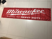 Milwaukee Tools Auto Parts Banner 2x8ft Garage Wall Art & Outdoor workshop picture