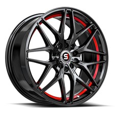 (Single) Spec-1 SP-60 4x100/4x114.3 18x8 4x100 +38 Gloss Black & Red Undercut Wh picture