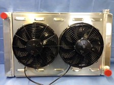 CHEVROLET GM 31 X19 INCH UNIVERSAL ALUMINUM RACING RADIATOR 2 SPAL FANS 30102029 picture