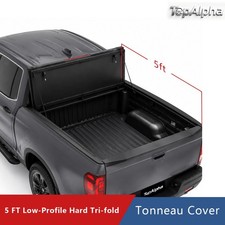 5FT Low-Profile Flip Up FRP Hard 3-Fold Tonneau Cover For 17-26 Honda Ridgeline picture