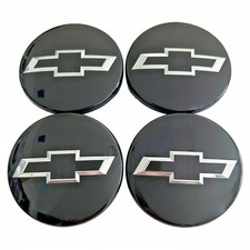 4PCS Gloss Black Wheel Center Caps for Chevy Silverado 1500 Tahoe Suburban 14-20 picture