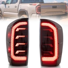 VLAND Smoked FULL LED Taillights For 2016-2023 Toyota Tacoma Animation Red Turn picture
