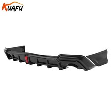 Rear Diffuser + Corner Spats W/LED For 2022-26 Honda Civic Sedan 4Dr Gloss Black picture