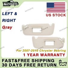 Pair Gray Side Sun Visor for 2007-2010 Chrysler Sebring 1HW51DW1AA 1HW52DW1AA picture