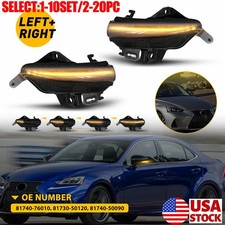 2-20X Amber Sequential LED Mirror Turn Signal Light Fit Lexus IS200t ES350 IS250 picture
