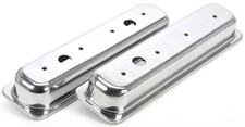 JEGS Polished Cast Aluminum Smooth Valve Covers for 1987-1997 Small Block Chevy picture