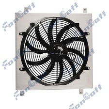 #CC522 Aluminum Shroud+Fan Kit For 1966-1977 Ford Bronco 2.8L 3.3L 5.0L picture