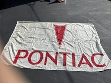 Vintage Pontiac Dealership Banner Flag Classic Red Arrowhead Logo picture
