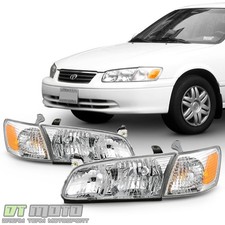 For 2000-2001 Toyota Camry Headlights Headlamps+Corner Lights 4pcs Left+Right picture