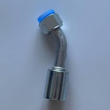 A/C BEADLOCK AC FITTING CRIMP ON FEMALE O RING 45 DEGREE #10 NUT #10 HOSE BL1313 picture