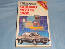 Chilton 1970-1988 Subaru All US Canadian Models Manual Repair Book picture