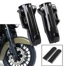 US Black Lower Fork Covers Upper Fork Slider Accent For Harley Road Street Glide picture