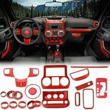 21pcs/set Full Set Interior Decor Trim Cover Kit for Jeep Wrangler JK JKU 2011+ picture