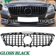 GT Look Front Grille Grill For Mercedes Benz W218 CLS350 CLS550 11-14 All Black picture