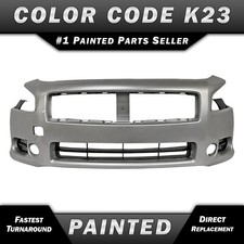NEW Painted *K23 Silver* Front Bumper Cover Fascia for 2009-2014 Nissan Maxima picture