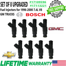 UPGRADED OEM Bosch x8 4 hole 19lb Fuel Injectors for 96-00 CHEVY GMS 7.4L V8 picture