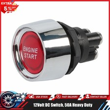 Universal 12V Car Red Illuminated Engine Start Switch Push Button Race Starter picture