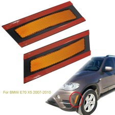 2Pcs Amber Front Bumper Side Marker Lights Reflector For 2007-2010 BMW E70 X5 picture