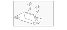 Genuine Honda Sun Visor Assembly Original Equipment 83280-TA0-A91ZB OEM picture
