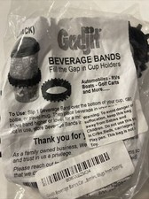 Gadjit Beverage Bands Car Cup Holder Adapter-Stop Drinks from Wobbling 4PK 50415 picture