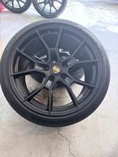 Porsche Taycan 21in Rs Spyder Wheels and Tires Set of 4 Satin black picture