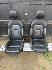 09-16 Audi A4 Sline Front Left/Right Black Leather Seats picture