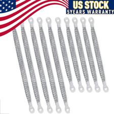 10Pcs Tinned Copper Ground Strap Cable Kit for Car Truck Firewall Engine Body US picture