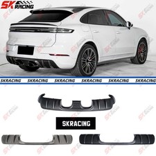 Glossy/Matte Dry Twill Carbon Rear Diffuser Lip For Porsche Cayenne Turbo GT 22+ picture
