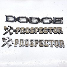 VINTAGE 1981-91 Dodge Ram Truck Ramcharger Prospector Hood Side Emblem Oem Pair picture