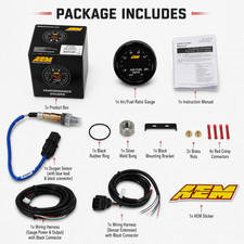 Wideband UEGO AFR Gauge Kit 52mm Black O2 Sensor Replaces AEM 30-0300 picture