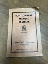 Vtg. Chris Craft Owners' Manual for Cruisers 5th Edition picture
