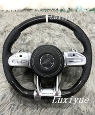 Carbon Fiber Flat Steering Wheel for 20+ Mercedes-benz G63 C43 C63 W221 S63 AMG picture