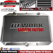 Aluminum 3-Rows Radiator Fit Jaguar XKE E-TYPE Series 3 V12 AT/MT 5.3L 1971-1974 picture