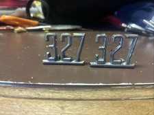 Pair Vtg 1967 Chevrolet Impala SS 327 Fender Car Vehicle Emblem Badges picture