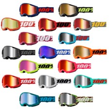 100% PERCENT STRATA 2 MOTORCYCLE MX ATV GOGGLES WITH MIRRORED LENS picture