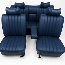 Platin-carparts Interior Seat Upholstery Set for Mercedes Benz W114 W115 /8 Blue picture