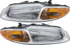 For 1996-2000 Chrysler Sebring Convertible Headlight Halogen Set Pair picture