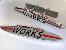 Chrome Silver Red Grille Rear Badge for Mini John Cooper Works JCW 135cm R52-R56 picture