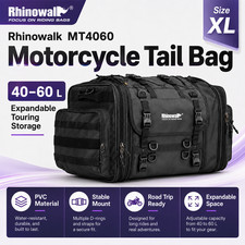 Rhinowalk Motorcycle Tail Bag 40-60L Waterproof PVC Travel Luggage picture