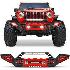 Front Bumper For 2007-2023 Jeep Wrangler JK JL Gladiator JT w/Winch Plate picture
