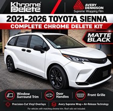 2021–2026 Toyota Sienna XL40 Matte Black Chrome Delete Complete Overlay picture