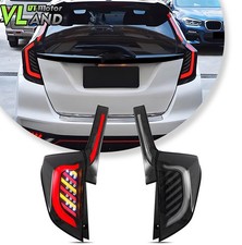 VLAND FULL LED Smoked Tail Lights For Honda Fit Jazz 2014-2019 Rear Brake Lamps picture