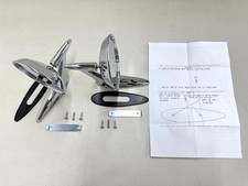 1959-60 CHEVY IMPALA BEL AIR FULL SIZE OUTSIDE CHROME DOOR MIRROR 1SET L/R [NEW] picture