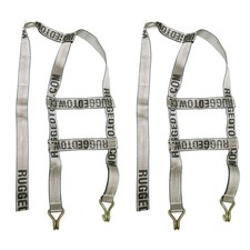 2x Silver Demco Style Adjustable Basket Straps w/ J Hooks Tow Dolly USA picture
