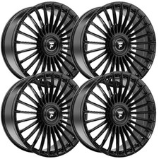 (Set-4) Fittipaldi Street FS370B 20x9 5x115/5x120 15mm Black Wheels Rims 20 Inch picture