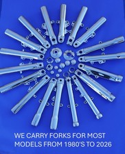 HARLEY FORK LEGS 2014-2023 SLIDERS CHROME EXCHANGE SLIGHT BLIMESHES DISCOUNTED picture