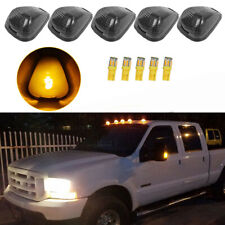 5PCS Smoke Amber Lens LEDs Cab Roof Marker Lights For 99-16 Ford F-250 F-350 NEW picture